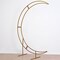 Gold 7.5 feet Metal Floral Display Frame Crescent Moon BACKDROP STAND